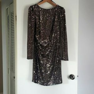 Le Chateau Gold Sequin Cocktail Dress